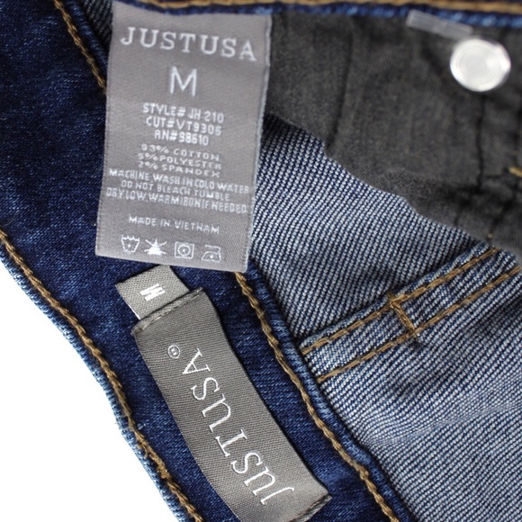 Just USA Denim Frayed Hem Shorts Medium - Picture 5 of 5